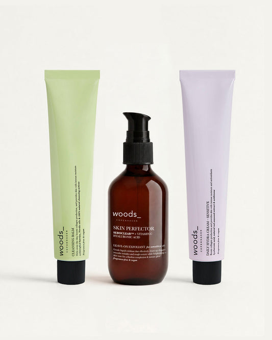 Woods Copenhagen 3-Step Routine – hudplejesortiment til sensitiv hud