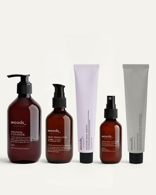 Woods Copenhagen 5-Step Routine – hudplejesortiment til kombineret hud