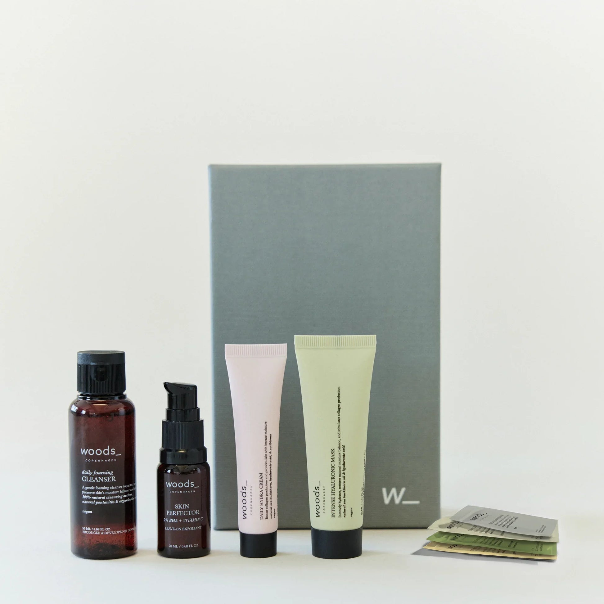 Woods Copenhagen Discovery Kit – prøvestørrelser af bedst sælgende produkter