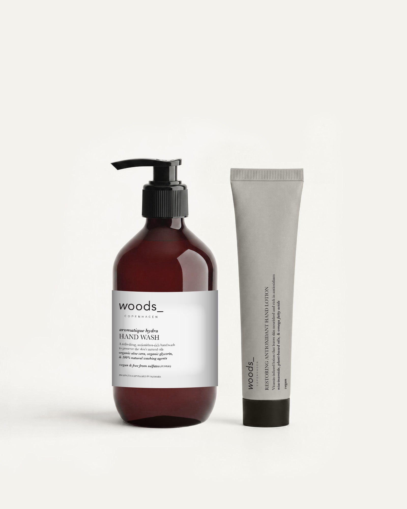 Woods Copenhagen The Essential Hand Care Routine – produkterne vist alene